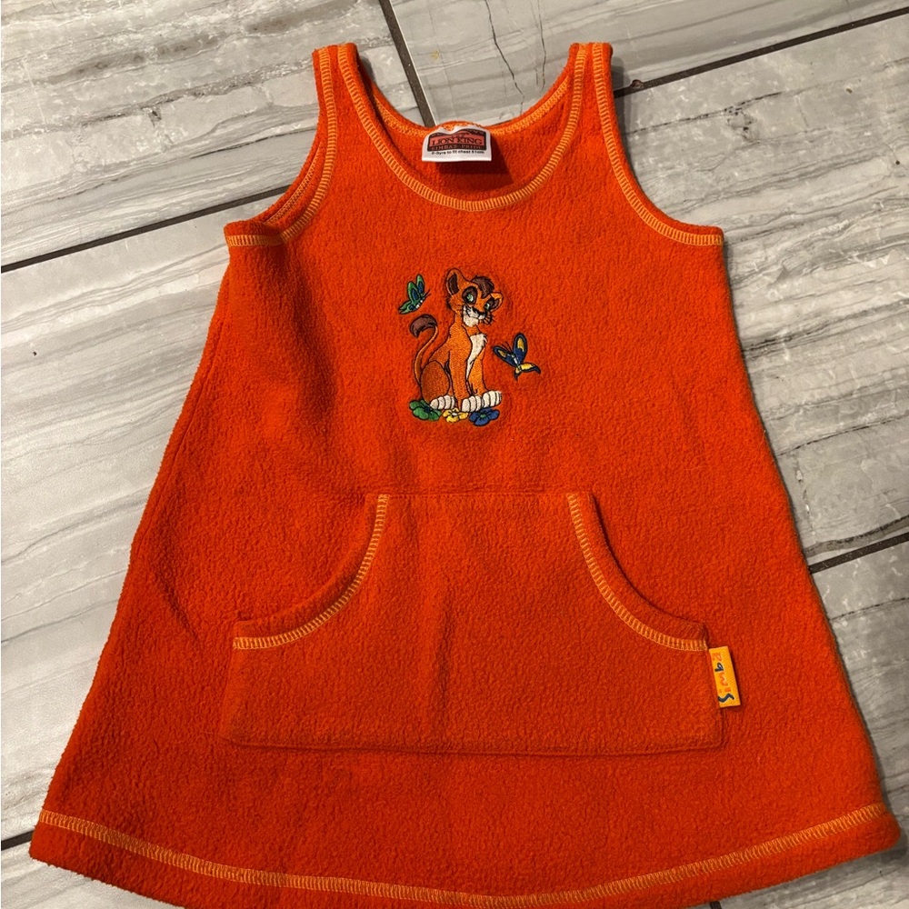VINTAGE Lion King Embroidery sweater dress 2-3 years